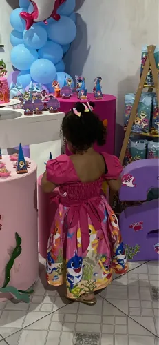 Vestido Baby Shark rosa