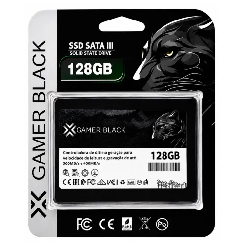 SSD 128GB GAMER BLACK NOVO - GARANTIA DE UM ANO - ACEITO CARTÃO - AEE INFO
