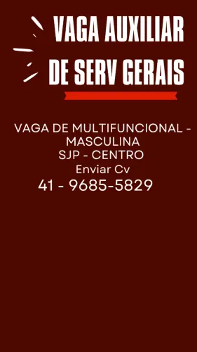AUXILIAR DE SERV GERAIS MASCULINO