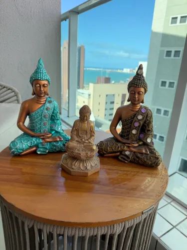 Trio de Budas Decorativos - Decoração Z