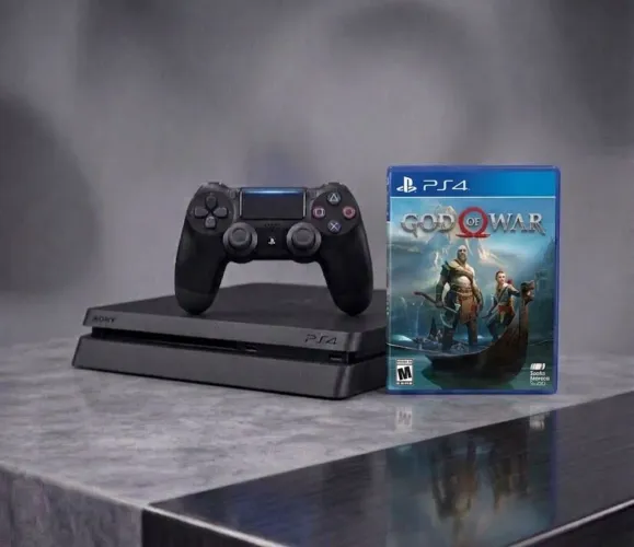 Playstation 4 Slim 1 Tera / 01 Controle / God of War / Garantia<br>