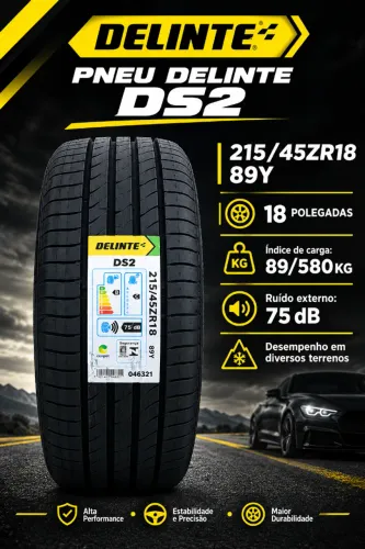 PNEU 215/45R18 Delinte DS2 89Y (Pneu Fastback, Pulse, Nivus, Lancer, Tivoli)