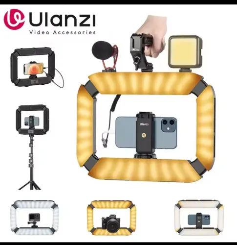 Ulanzi U200 Rig de Iluminação LED Bicolor e Suporte para Celular e Câmera