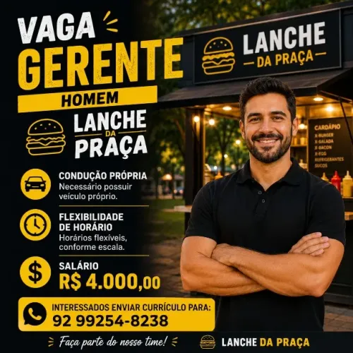 Gerente Pizzaria Lanchonete