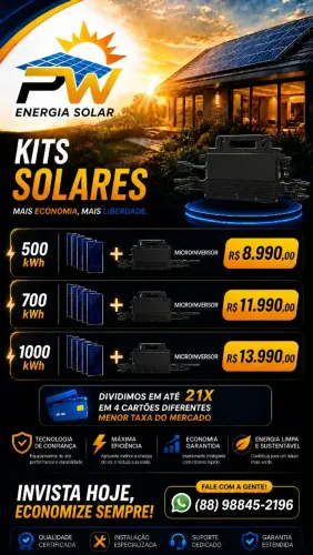 Kit solar com micro inversor