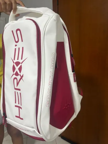 Mochila Raqueteira Heroes Gravity Pro Starlight Branca/Ruby NOVA com Etiqueta