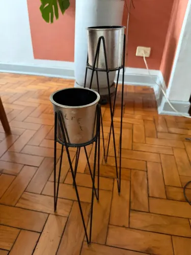 Kit de cachepot para plantas com pés estilo industrial