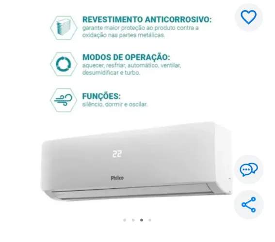 Ar condicionado inverter quente/frio 12000btu