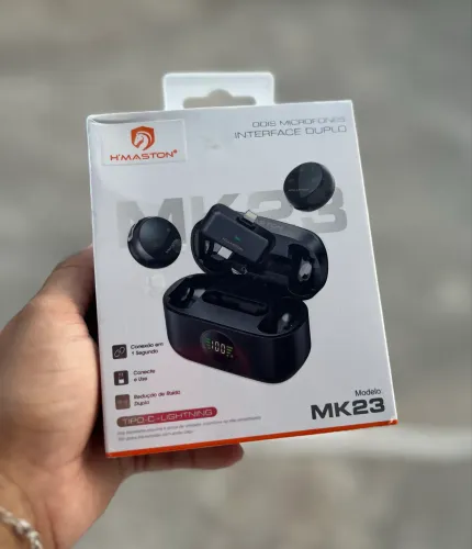 Microfone lapela duplo iPhone e tipo C - ENTREGA A DOMICÍLIO 