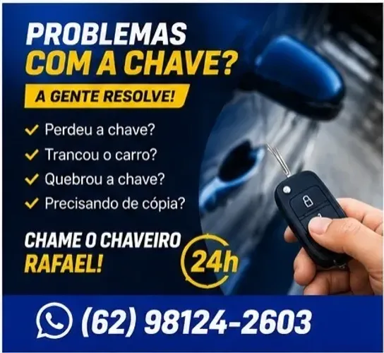 CHAVEIRO RAFAEL - SERVIÇOS DE CHAVEIRO EM GOIÂNIA