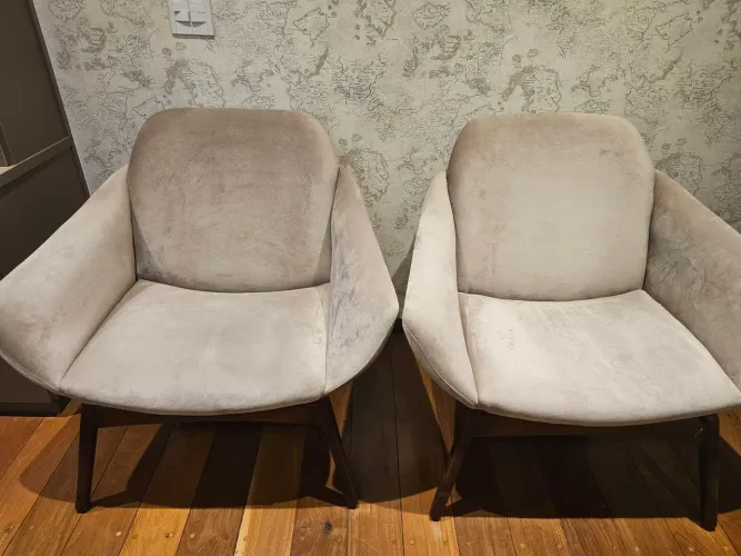 Conjunto de 2 poltronas de tecido 