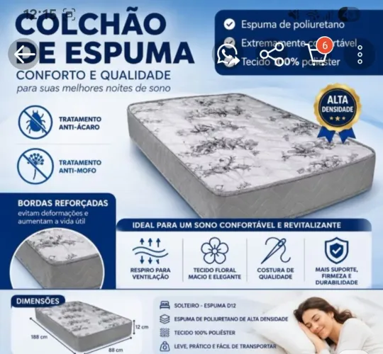 Colchão solteiro