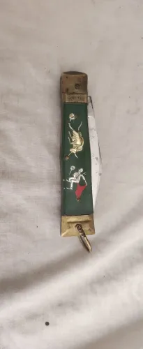 Antiga faca de bolso retratil japonesa dec 1950 coleção 