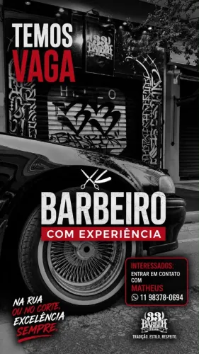 Estamos contratando barbeiro com experiência 