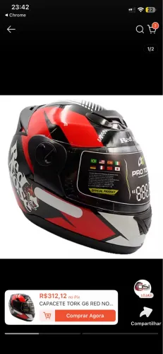 Capacete Red Novo Novo 