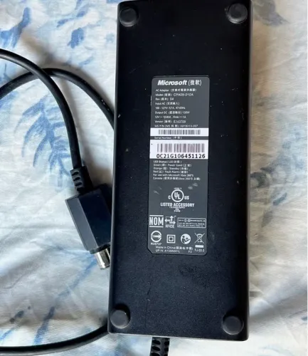 fonte original xbox 360 slim modelo cpa09-010a + cabo hdmi