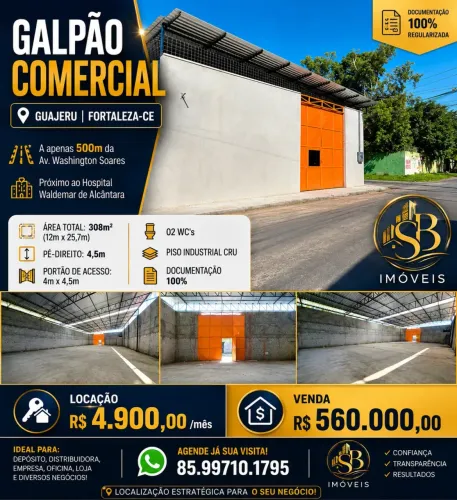 GALPÃO EM MESSEJANA VENDA OU LOCAÇÃO