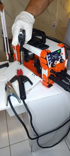 máquina de solda mig tig e eletrodo 