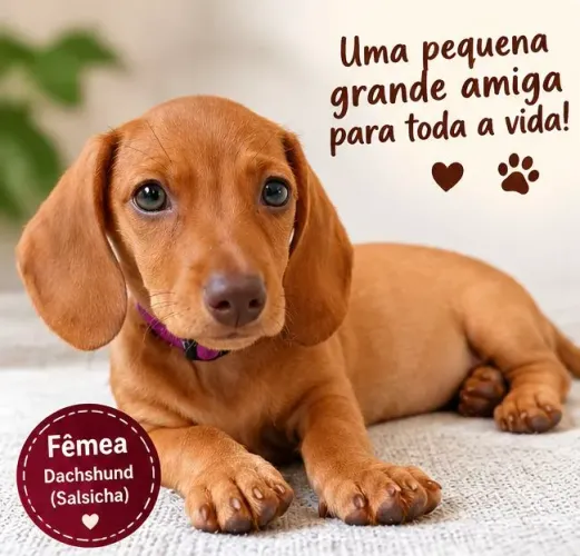 DACHSHUND FÊMEA - PELO CURTO - SALSICHA
