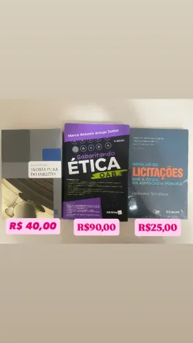 Livros Teoria Pura do Direito, Gabaritando Ética OAB e Nova Lei de Licitações