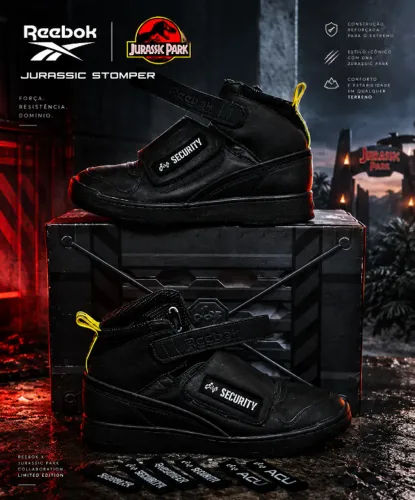 Tenis Reebok Jurassic Park Stomper Preto 41 BR Raro