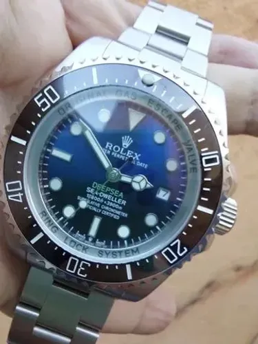 Relógio Deepsea Sea Dweller 46mm Azul Pulseira Aço