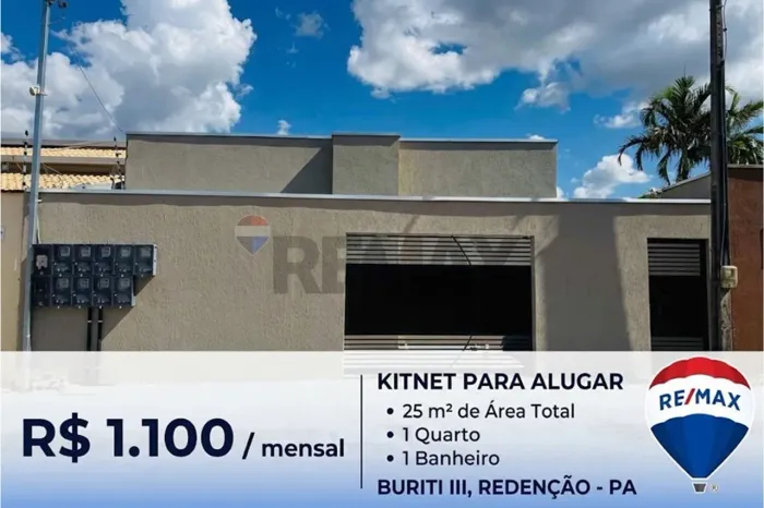 "Alugue Kitnet Moderna em Redenção, Pará!"