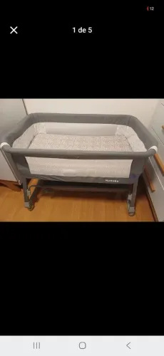 Berço portátil cinza