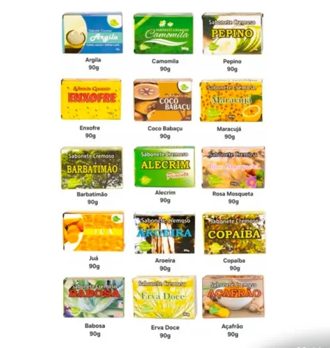 Kit com 10 unidades de sabonete em barra 90g