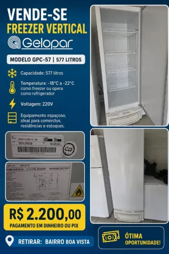 Freezer vertical Gelopar modelo GPC-57