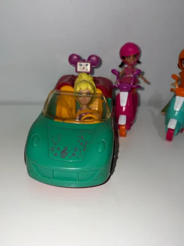 1 Carrinho da Polly + 2 Motos + 3 Pollys