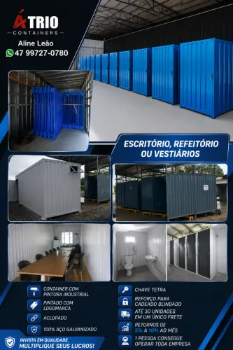 Container desmontáveis refeitório e vestiários direto da fábrica