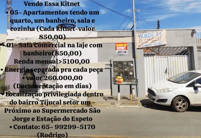 Venda de um conjunto de kitnet-Tijucal