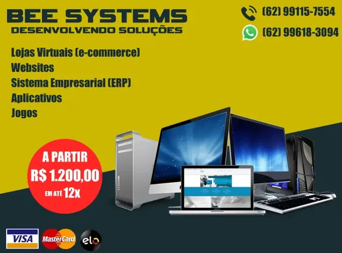Desenvolvimento de sites, Sistema (ERP), Loja Virtual(E-commerce) e Apps
