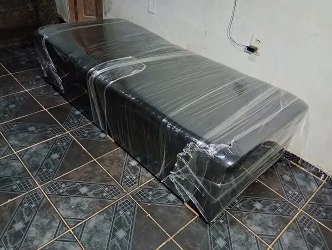 Cama Box Solteiro De Espuma