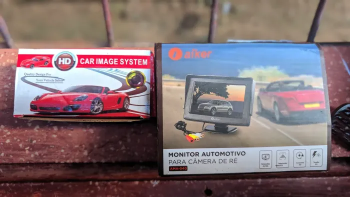 Kit Monitor Automotivo 4.3" Aiker + Câmera<br>