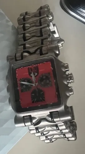 Relógio oakley time tank titanium red