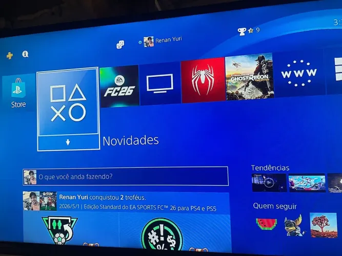 Vendes ps4 fat sem jogos 2 controles com fc26 mídia digital