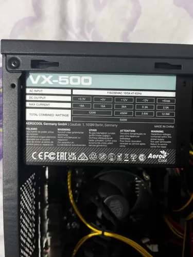 Fonte Aerocool VX-500, Placa-mãe, 1155, (Novos)