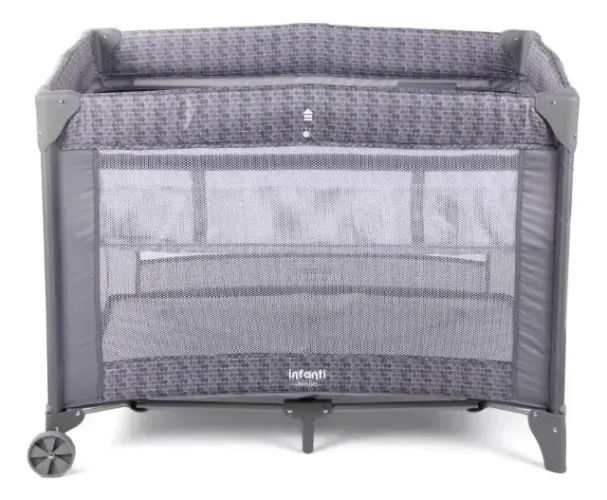 Berço Portátil Chiqueirinho Hello 0-18kg Cinza Infanti