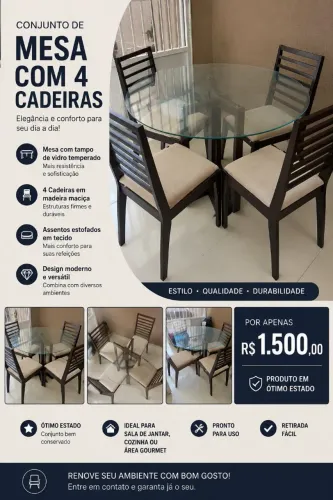 Vendo mesa redonda/sala.