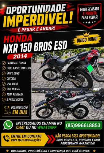 HONDA NXR 150 BROS ESD 2014 - ÚNICO DONO! ?