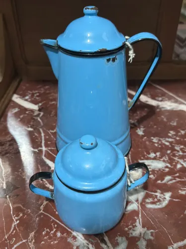 Bule e Açucareiro Alouçado Ágata