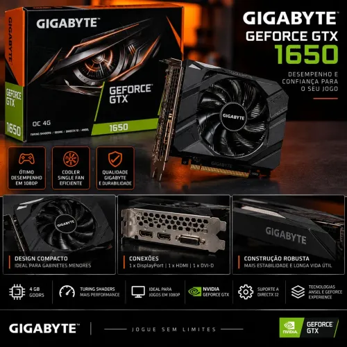 Gtx 1650 gigabyte 100% funcionando