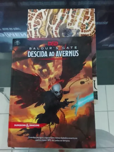 Livro de campanha Descida a Avernus D&D 5e + Mapa de Elturel e Avernus (Novo, Nunca Usado)