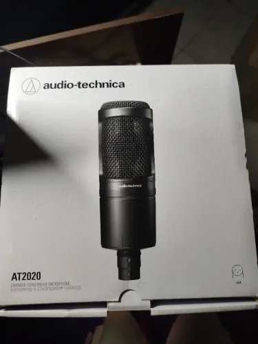 Microfone condensador áudio técnica AT2020