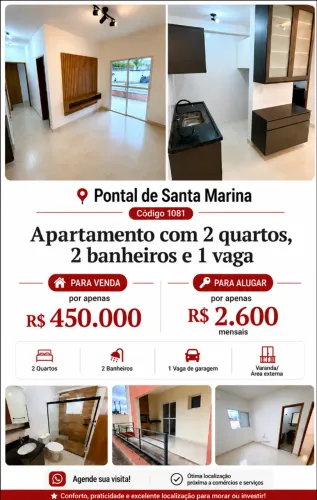 Apartamento com 2 quartos no Pontal de Santa Marina, Caraguatatuba