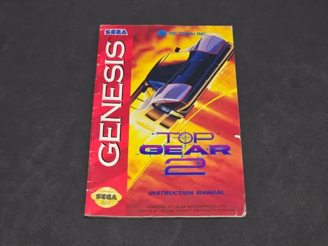 Manual Top Gear 2 Sega Genesis ORIGINAL AMERICANO