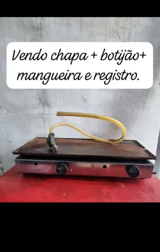 Chapa de hambúrguer completa.