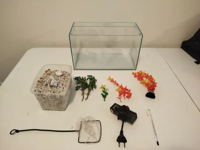Kit aquário de 12L de vidro